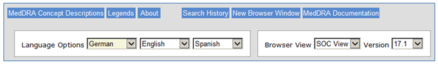 Search in three languages